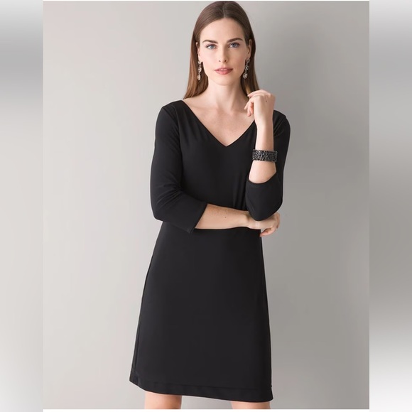 White House Black Market Red Rose Floral Print Reversible Dress Size XS - Picture 3 of 6